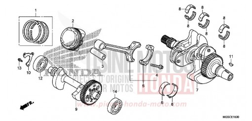 VILEBREQUIN/PISTON NC700DD de 2013
